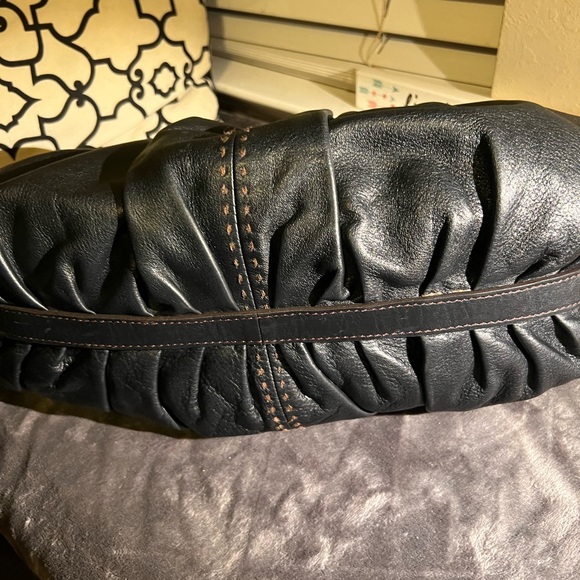 Cole Haan Rouched Hobo Bag - Black Leather - no call-outs - Picture 10 of 14
